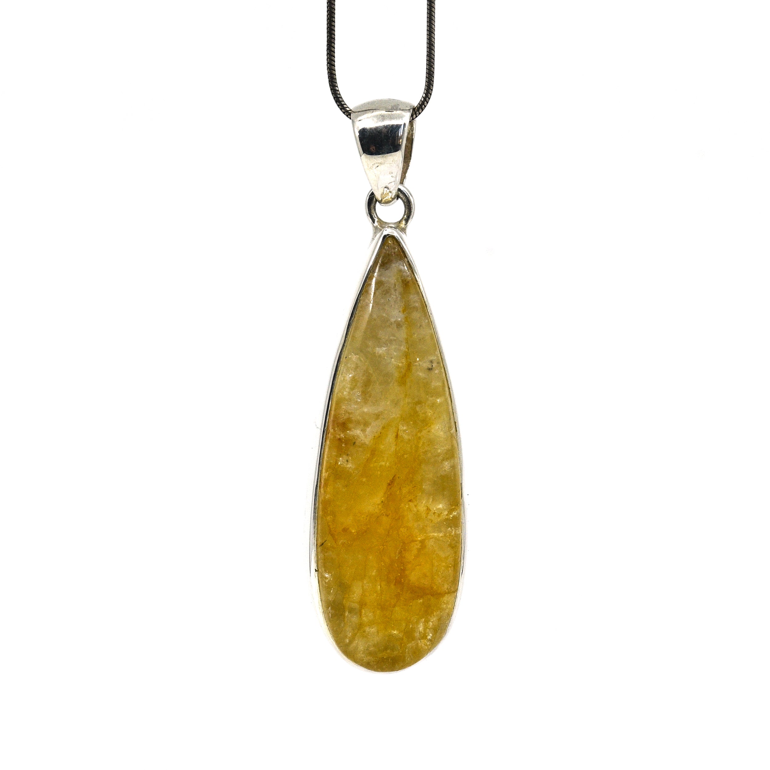 Golden healer deals quartz pendant